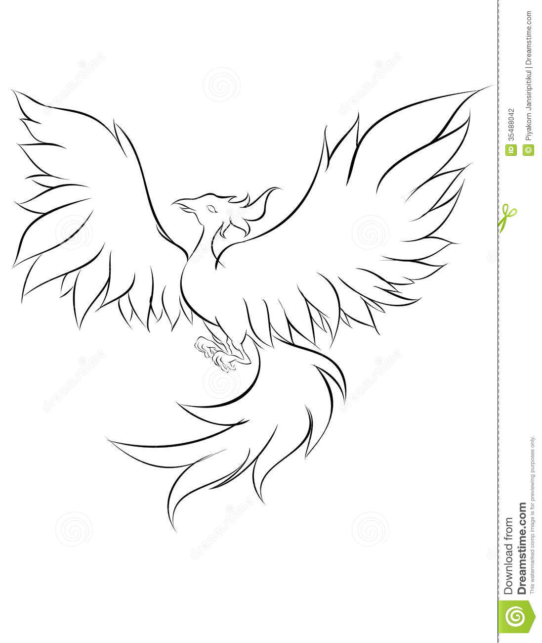 Simple Phoenix Drawing at PaintingValley.com | Explore collection of