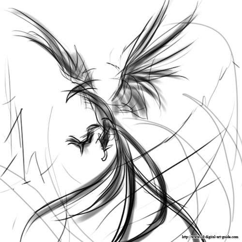 500x500 How To Draw Simple Phoenix - Simple Phoenix Drawing