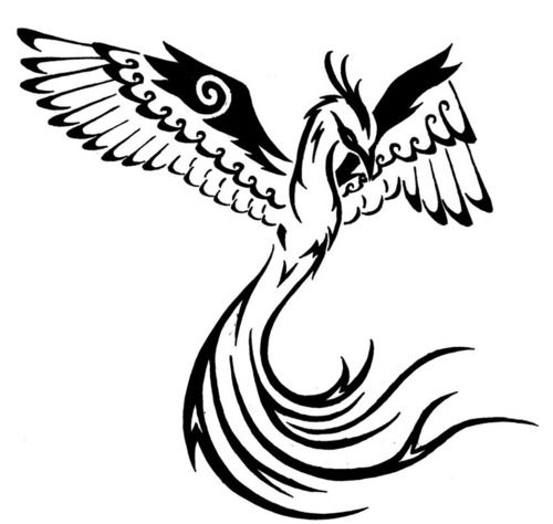 500x474 Simple Phoenix Drawing - Simple Phoenix Drawing