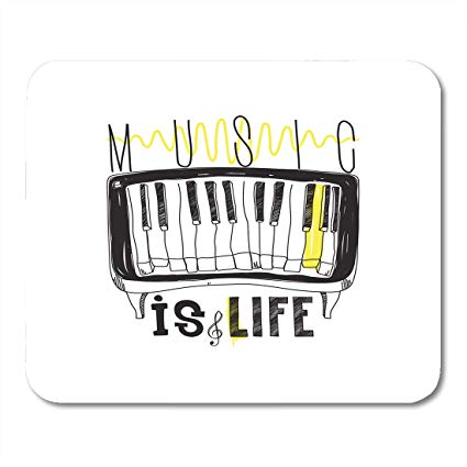 425x425 boszina mouse pads music is life simple inspirational - Simple Piano Drawing