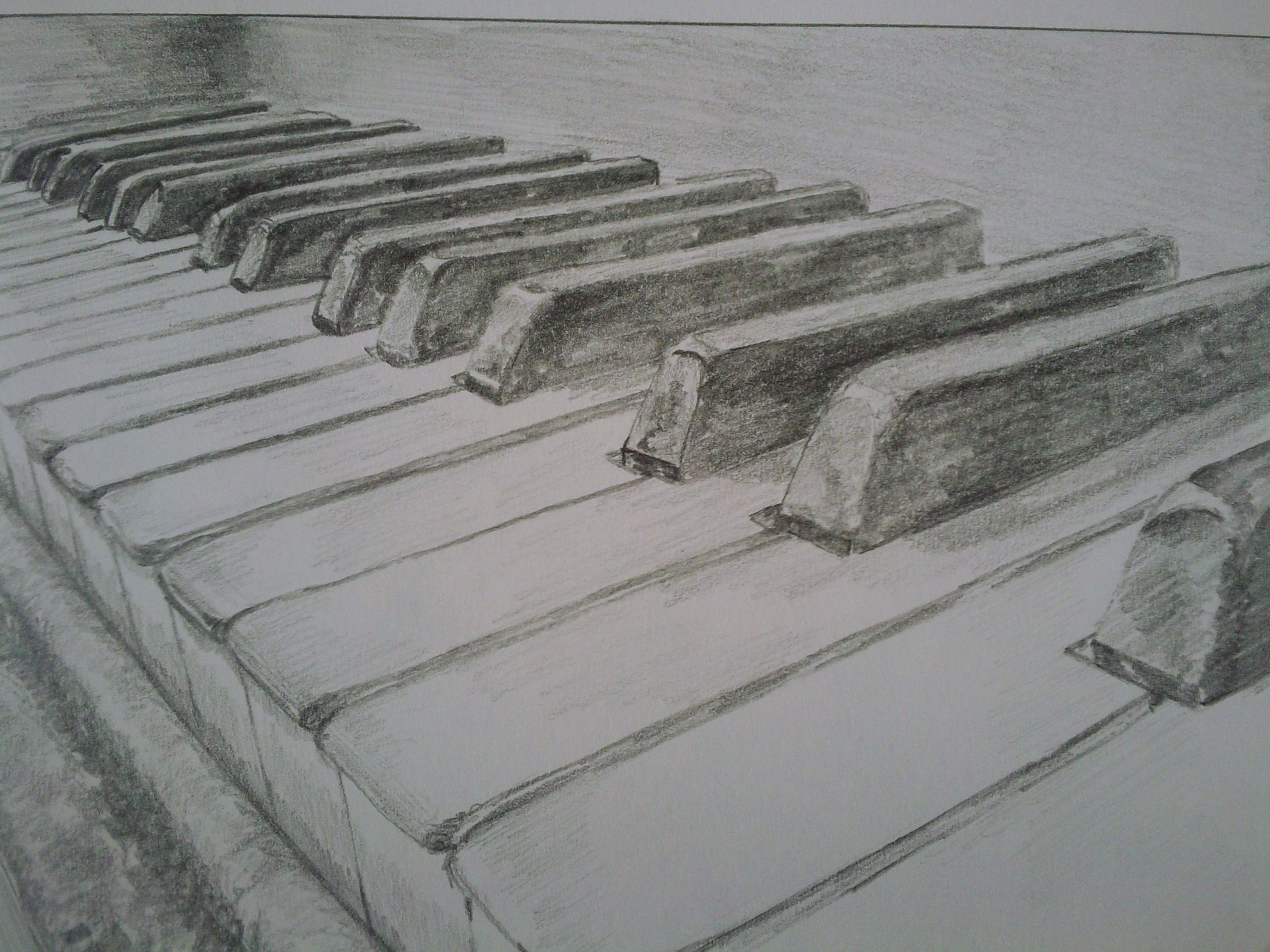 Simple Piano Drawing at PaintingValley.com | Explore collection of ...