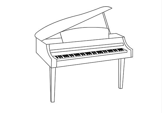 550x382 Simple Piano Drawing - Simple Piano Drawing