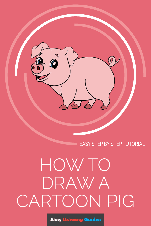 600x900 How To Draw A Cartoon Pig In A Few Easy Steps Easy Drawing Guides - Simple Pig Drawing