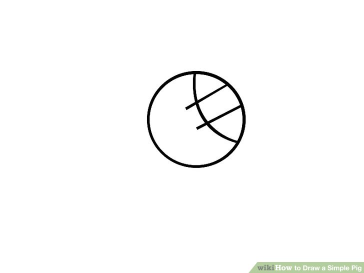 728x546 How To Draw A Simple Pig Steps - Simple Pig Drawing