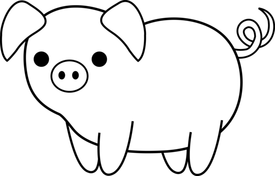 550x352 Collection Of Free Pig Drawing Easy Download On Ui Ex - Simple Pig Drawing