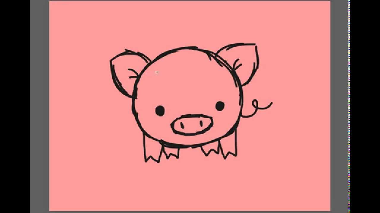 Simple Pig Drawing at PaintingValley.com | Explore collection of Simple ...