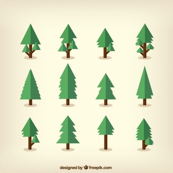 338x338 Vector Pine Tree Clip Art - Simple Pine Tree Drawing