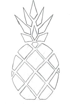 236x334 How To Draw A Pineapple Step - Simple Pineapple Drawing