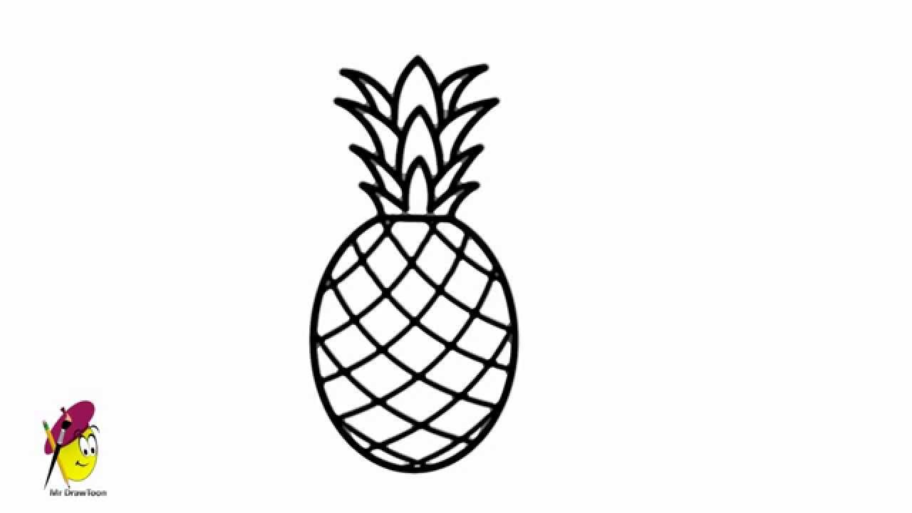 1280x720 Pineapple - Simple Pineapple Drawing