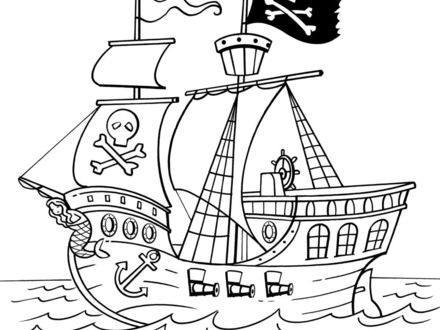 Simple Pirate Ship Drawing at PaintingValley.com | Explore collection ...