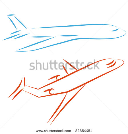 450x470 Simple Airplane Icon Design Images - Simple Plane Drawing