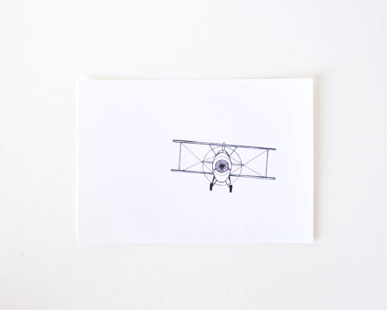 794x635 simple bi plane drawing limited edition nursery art print etsy - Simple Plane Drawing