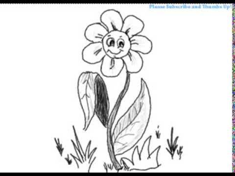 480x360 how to draw a simple smiley face plant youtube easy plant drawing - Simple Plant Drawing