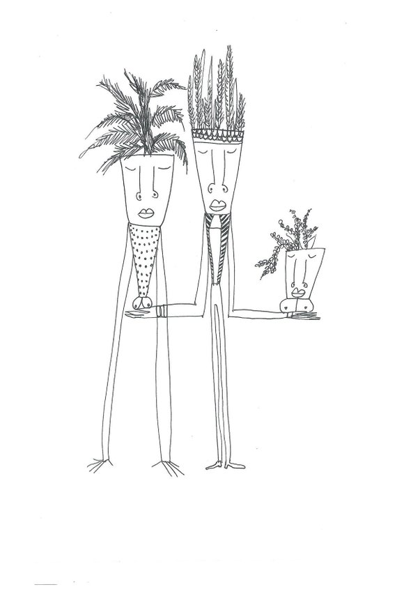 570x855 items similar to plant people - Simple Plant Drawing