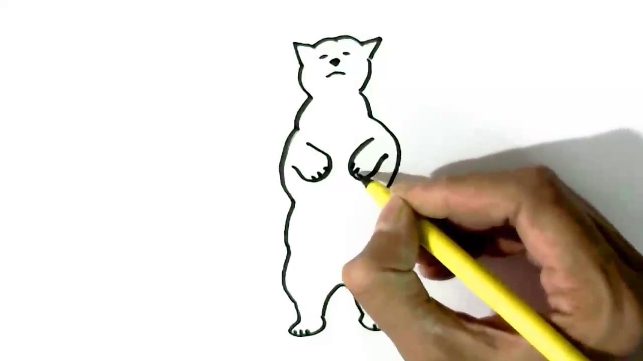 1280x720 How To Draw A Polar Bear - Simple Polar Bear Drawing