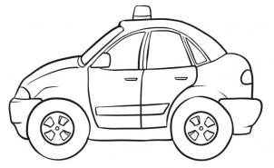 302x185 how to draw a police car, step - Simple Police Car Drawing