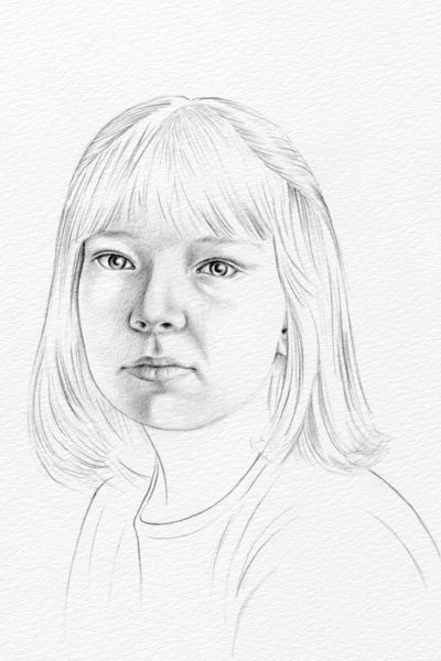 400x600 Pencil Portraits - Simple Portrait Drawing
