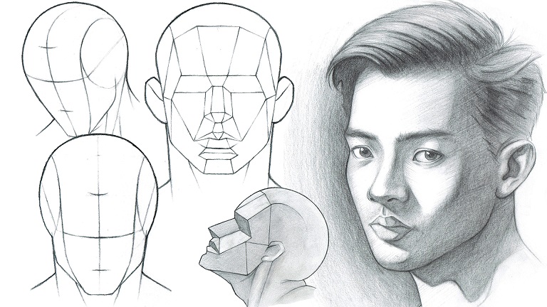 768x432 How To Draw Realistic Portraits Step - Simple Portrait Drawing