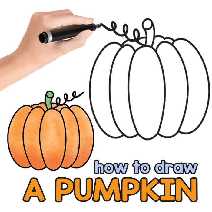 700x700 How To Draw A Pumpkin - Simple Pumpkin Drawing
