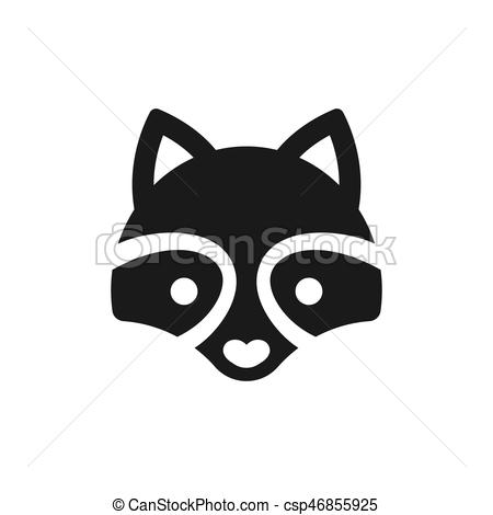 450x470 minimal raccoon icon minimal raccoon icon or logo illustration - Simple Raccoon Drawing