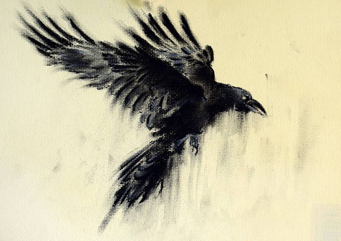 Simple Raven Drawing at PaintingValley.com | Explore collection of ...