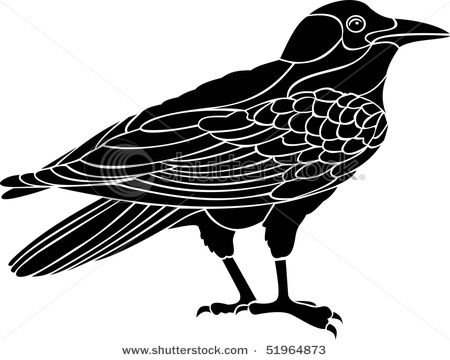 450x360 Ravenspeak Crows Drawing, Drawings - Simple Raven Drawing