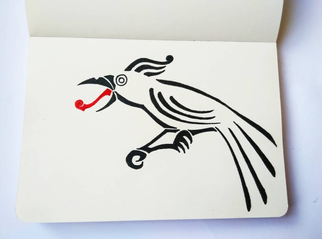 1080x801 The Raven From The North Simple Raven Tattoo Design Slightly - Simple Raven Drawing