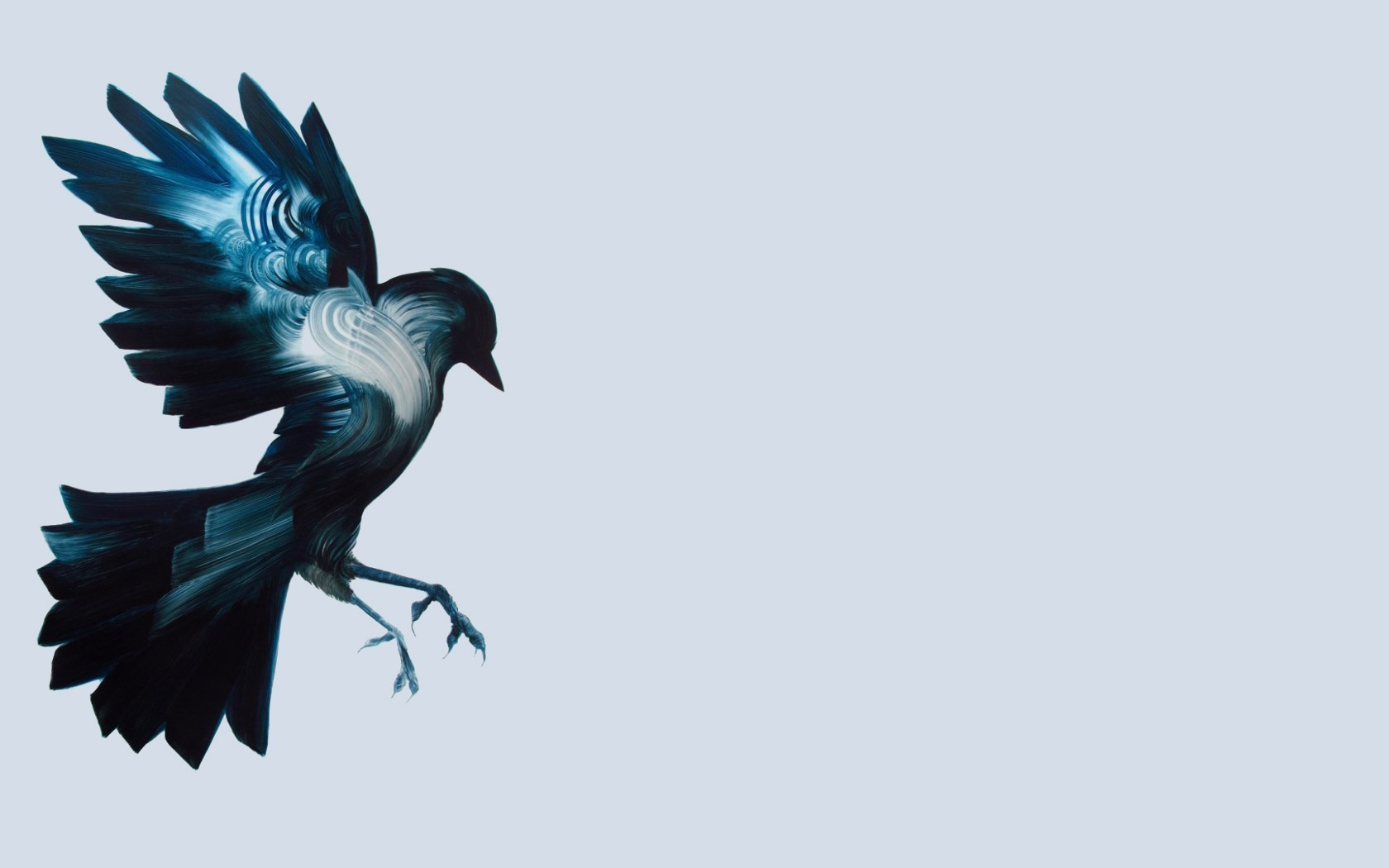 1680x1050 Wallpaper Illustration, Digital Art, Birds, Animals, Simple - Simple Raven Drawing
