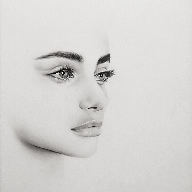 640x640 Simple Realistic Drawings So Simple Her Eyes Are So Realistic - Simple Realistic Drawings