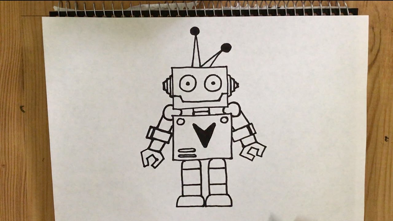 Нарисовать робота 5 класс. Рисование робота. Робот рисунок. Робот рисунок карандашом. Лёгкие рисунки роботов.