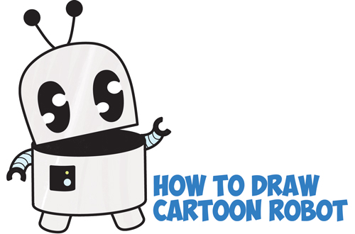 500x330 How To Draw Robots Archives - Simple Robot Drawing