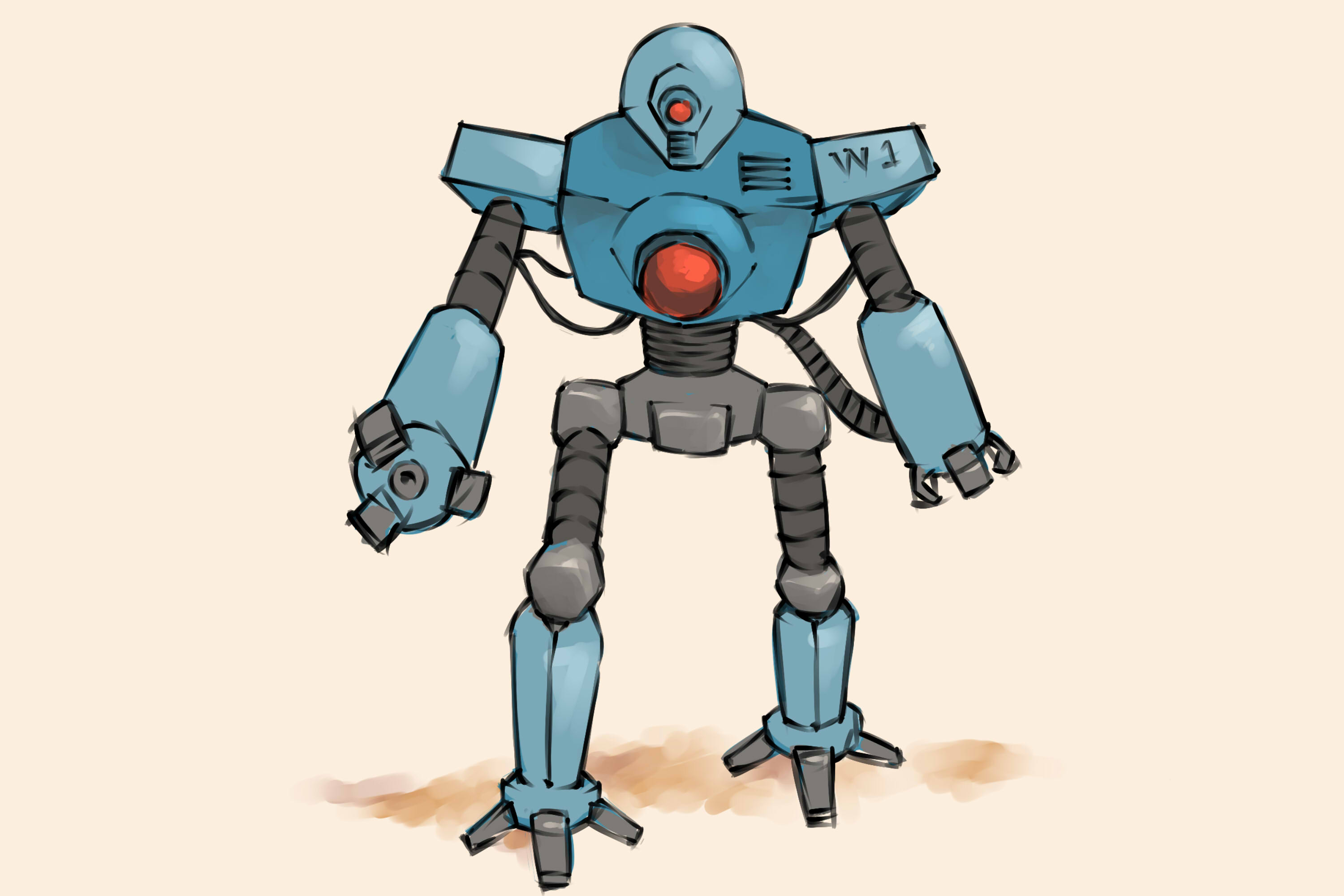 3000x2000 Ways To Draw A Robot - Simple Robot Drawing