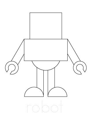 320x414 Draw A Robot - Simple Robot Drawing