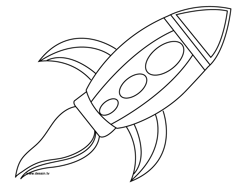 1024x768 Drawing Rocket - Simple Rocket Drawing