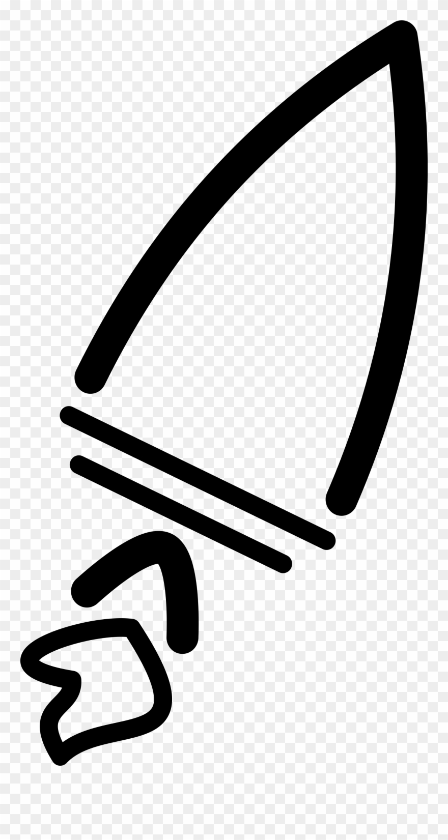 880x1651 Free Very Simple Line Art Rocket Clipart Clipart - Simple Rocket Drawing