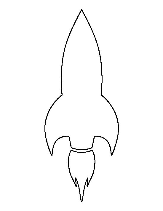 550x712 Printable Patterns - Simple Rocket Drawing