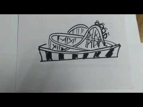 480x360 how to draw a roller coaster drawing, sketch, art lessons, quick - Simple Roller Coaster Drawing