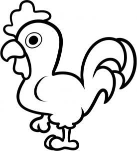 275x302 How To Draw How To Draw A Rooster For Kids - Simple Rooster Drawing