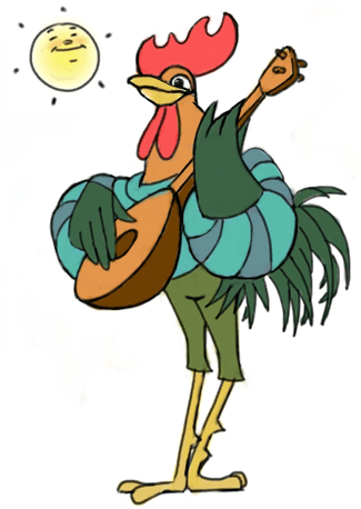 325x458 How To Draw Cartoon Roosters With Easy Step - Simple Rooster Drawing