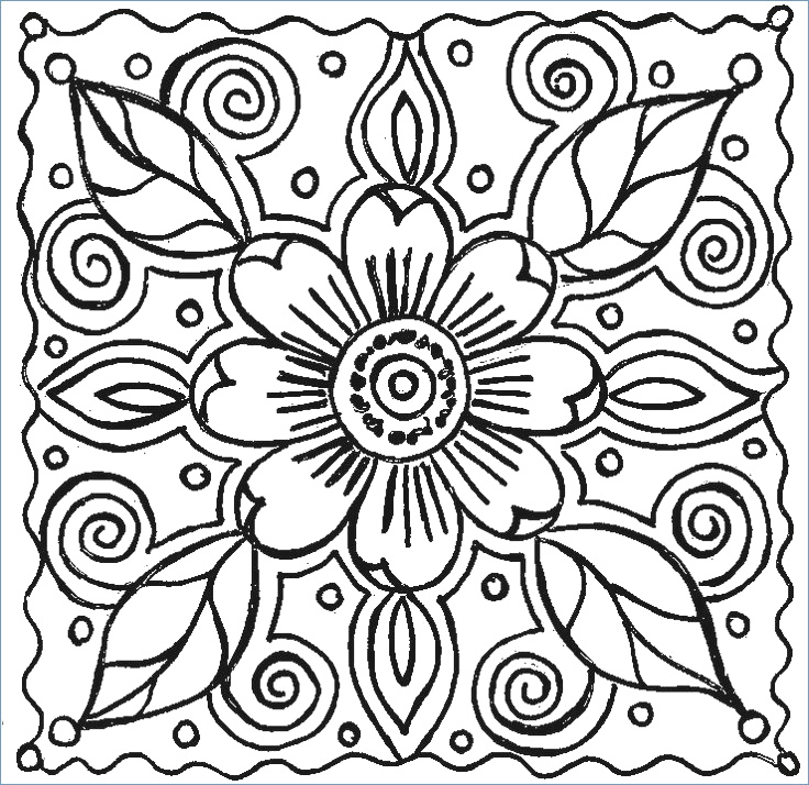 736x714 Simple Easy Flowers To Draw Simple Flower Coloring Pages Elegant - Simple Rose Flower Drawing
