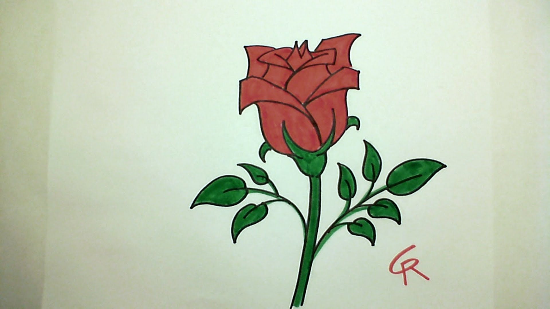 Simple Rose Flower Drawing At Paintingvalley Com Explore