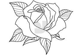 275x184 Rose Line Drawing - Simple Rose Line Drawing