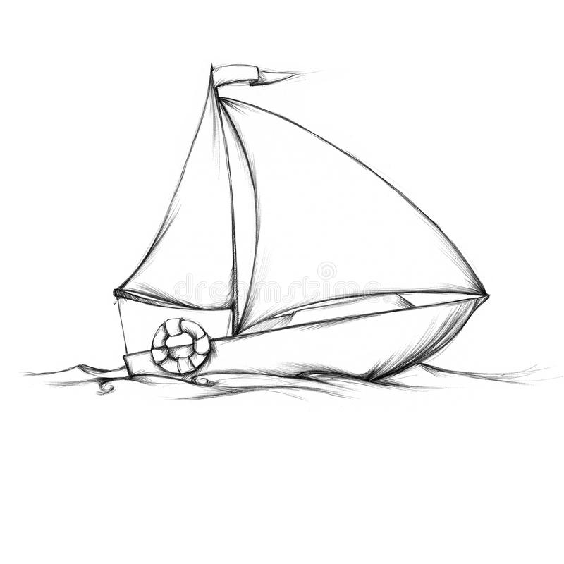 Simple Sailboat Drawing