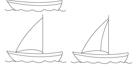 585x329 Simple Boat Drawing How To Draw A Drawingnow Sweet Sardinia - Simple Sailboat Drawing