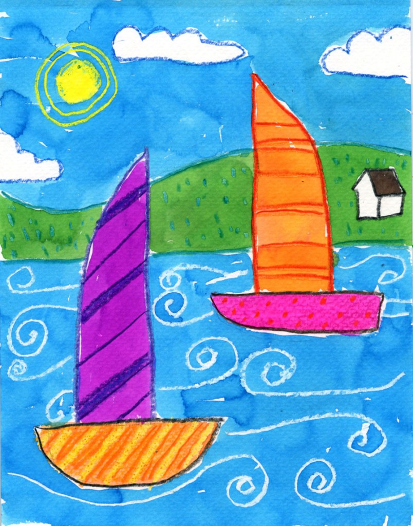 804x1024 Simple Boat Painting Art Projects For Kids - Simple Sailboat Drawing