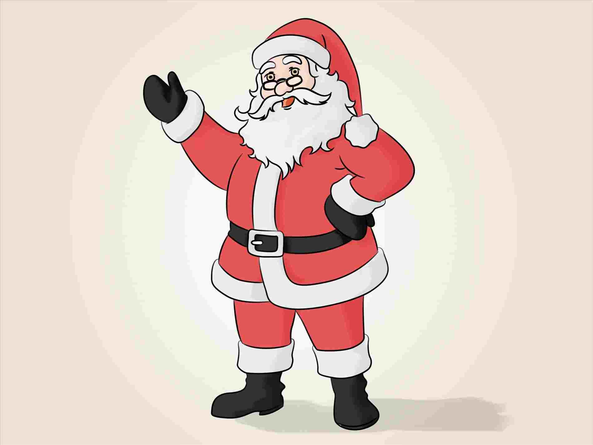 1900x1425 How Simple Santa Drawing To Draw Santa Claus Steps - Simple Santa Drawing