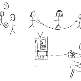 320x320 Drawing Simple Stick Figures To Show Basketball After School - Simple School Drawing