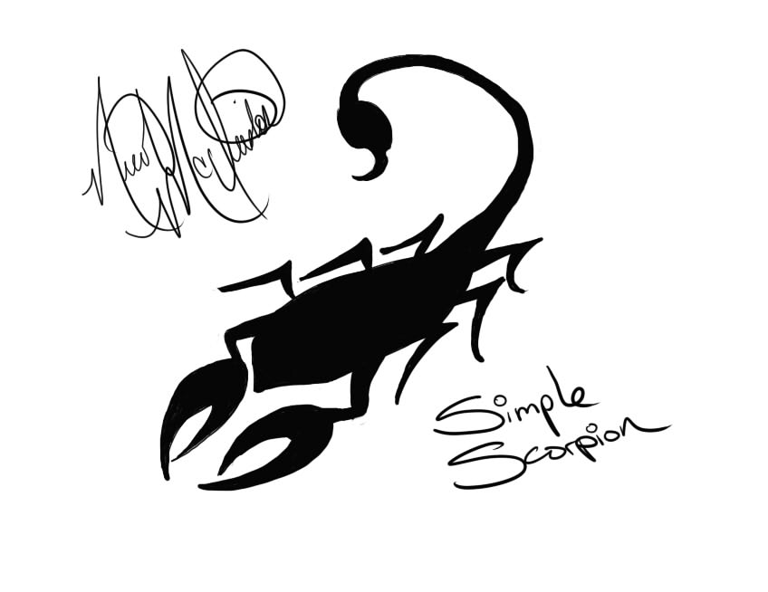 848x654 Scorpion Drawing Free Download - Simple Scorpion Drawing