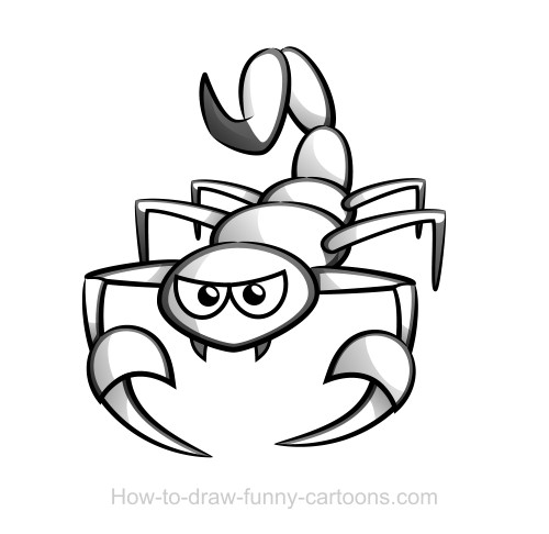 500x486 Drawings Of Scorpions - Simple Scorpion Drawing
