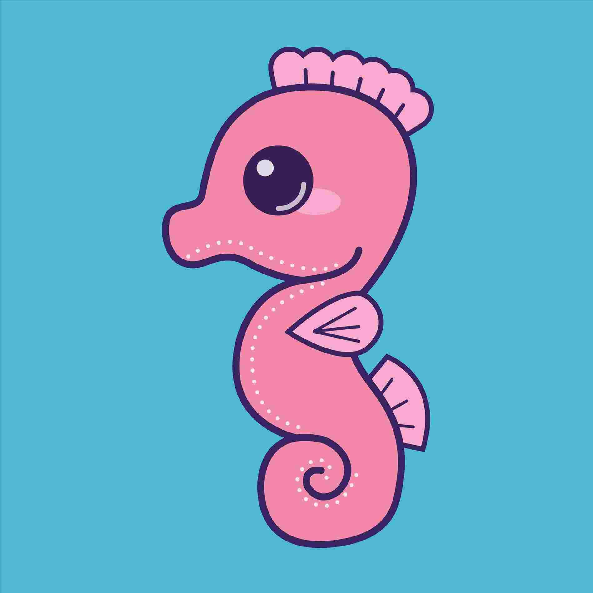 Simple Seahorse Drawing at PaintingValley.com | Explore collection of ...